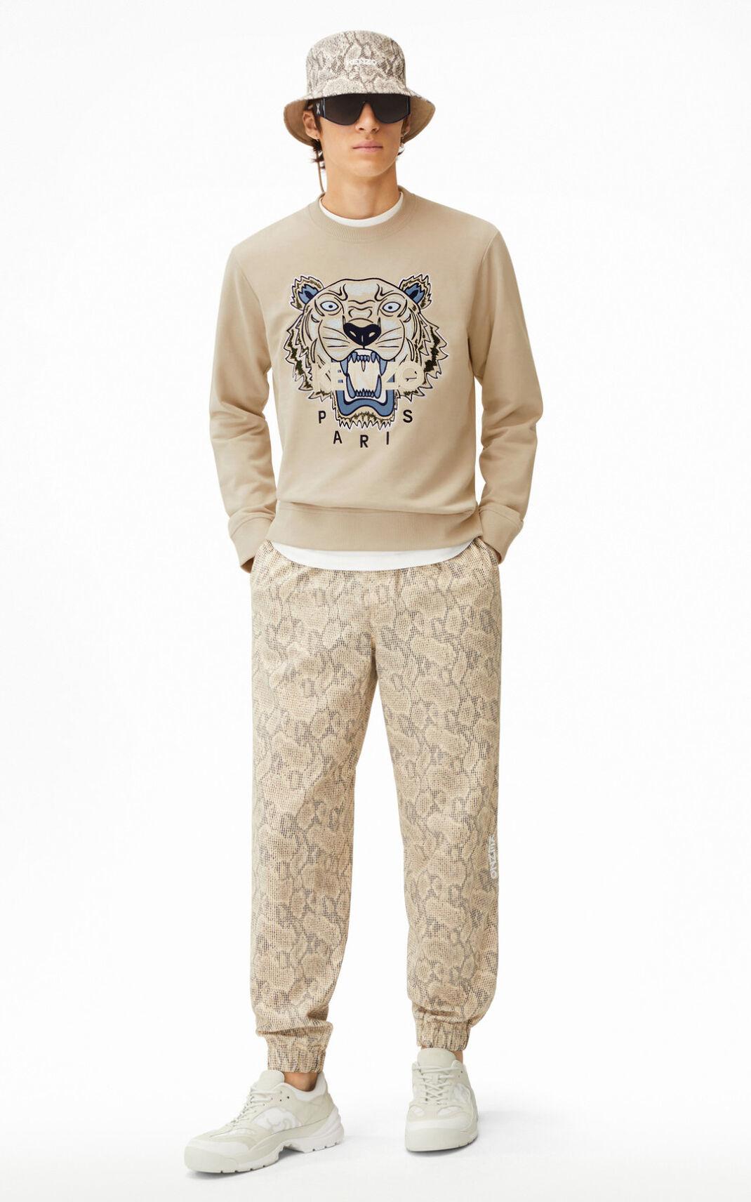 Sudadera Kenzo Tiger Hombre Marrones VXF247915